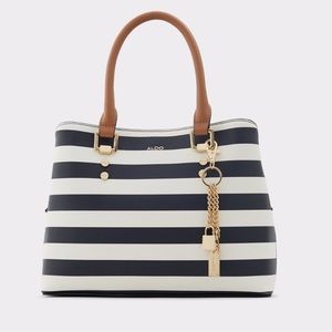 Striped Aldo Bag With Red Accent
